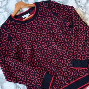 Cʜᴀʀᴛᴇʀ Cʟᴜʙ Cʀᴇᴡ Sᴡᴇᴀᴛᴇʀ ɪɴ Bʟᴀᴄᴋ & Rᴇᴅ Hᴇᴀʀᴛ Pʀɪɴᴛ